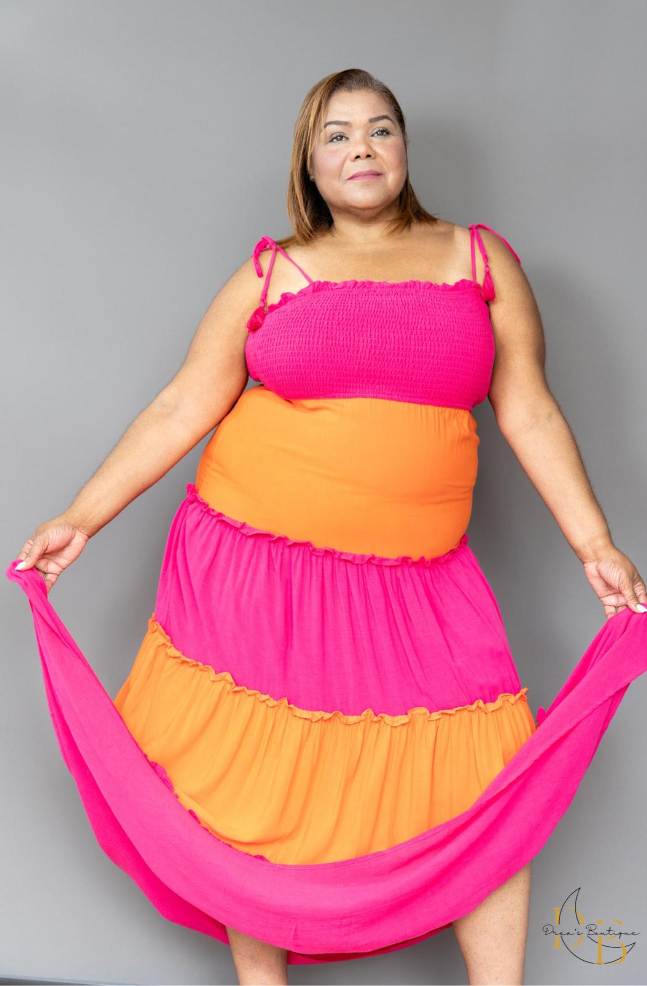 Fuchsia & Orange Maxi Dress Drea's Boutique Fuchsia & Orange Maxi Dress Drea's Boutique